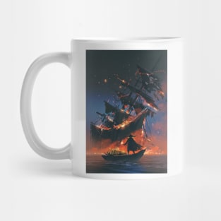 The pirate with torch Mug